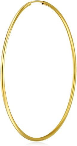 14k Yellow Gold 1.5mm Thickness Endless Hoop Earrings - 8 Different Size Available in Saudi Arabia