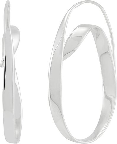Silpada 'Attract' Sterling Silver Swirl Hoop Earrings in Saudi Arabia