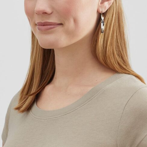 Silpada 'Attract' Sterling Silver Swirl Hoop Earrings in Saudi Arabia