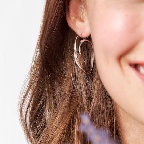 Silpada 'Attract' Sterling Silver Swirl Hoop Earrings in Saudi Arabia