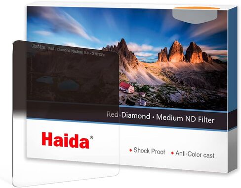 Haida Square Rectangular GND Filter 100 x 150mm Multi-Coated Nano Coatings Red Diamond Medium-Edge Graduated Neutral Density ND0.9 Filter (3-Stop) in Saudi Arabia