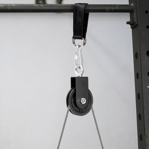 bekith 4 حزمة نظام بكرة الصالة الرياضية، عجلة بكرة دوارة للياقة البدنية من النايلون الصامت مع حزام معلق، عجلة جر تدور 360 درجة لنظام بكرة رفع ورفع، مجموعة نظام بكرة معدات الصالة الرياضية المنزلية in Kuwait