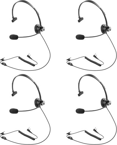 Arrowmax AHDH1000-K2 Single Side Over-The-Head Headphone Compatible with BaoFeng BTECH UV-5R UV-5RA UV-5RE UV-5R3 BF-F8HP UV-82HP Kenwood 2-PIN 2 Pin Radios NX-1200 NX-1300 NX-P1200 NX-P1300 NX-3220 in Saudi Arabia