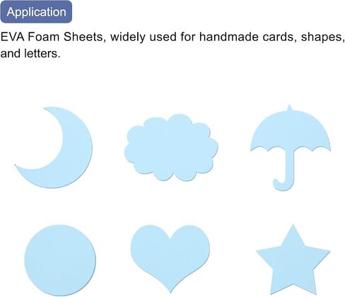 MECCANIXITY EVA Foam Sheets Light Blue 10.8 Inch x 8.5 Inch 1.7mm Thick Crafts Foam EVA Sheets for Costumes, Arts and Crafts Projects Pack of 20 in Saudi Arabia