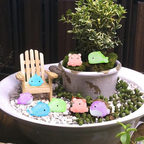 تماثيل حيوانات صغيرة من الراتنج، أشكال حيوانات محيطية صغيرة مضيئة من الراتنج تتوهج في الظلام، زخارف حيوانات صغيرة صغيرة الحجم، زينة للحديقة الخيالية، ديكورات حوض السمك DIY (48 قطعة) in Kuwait