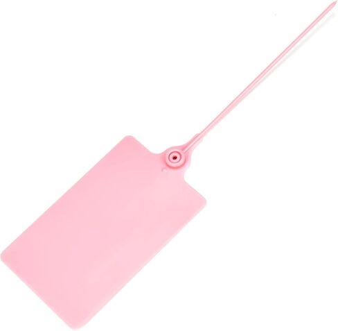 100 Plastic Tags Shipping Tags Water Proof Tags for Labeling Shipping Labels Security Seals Writable Marker Ties Hanging Tags Storage Tag (Pink) in Saudi Arabia