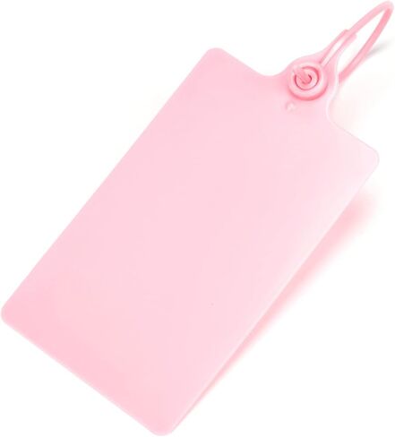 100 Plastic Tags Shipping Tags Water Proof Tags for Labeling Shipping Labels Security Seals Writable Marker Ties Hanging Tags Storage Tag (Pink) in Saudi Arabia