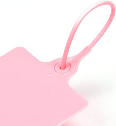 100 Plastic Tags Shipping Tags Water Proof Tags for Labeling Shipping Labels Security Seals Writable Marker Ties Hanging Tags Storage Tag (Pink) in Saudi Arabia