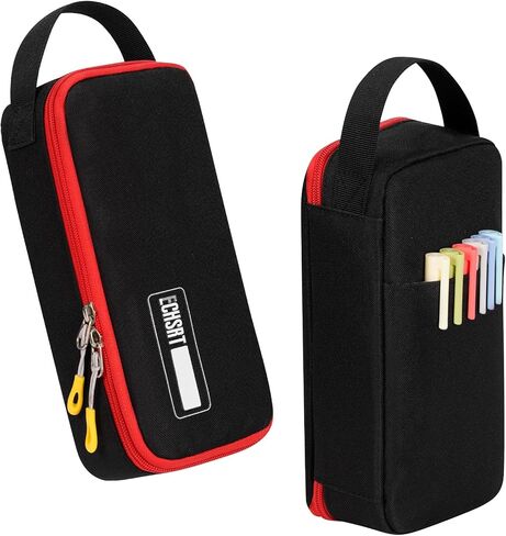 ECHSRT Big Pencil Case, Aesthetic Portable Zipper Pencil Bag with Hidden Pocket, Special Pouch for Men Women Adults, Stationery Organizer Pen Cases for Office Travel, Teal in Saudi Arabia