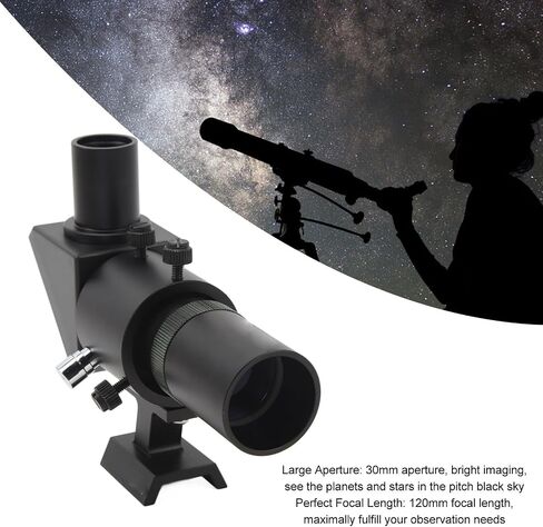 6 X 30 Finder Scope, Right Angle Optical Finder with Metal Bracket, 6X Magnification, for Astronomy Telescope in Saudi Arabia
