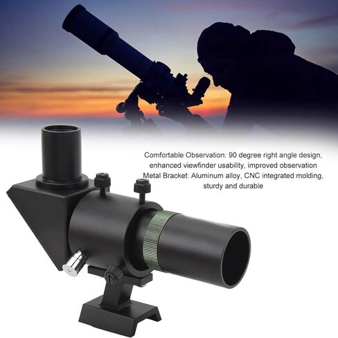 6 X 30 Finder Scope, Right Angle Optical Finder with Metal Bracket, 6X Magnification, for Astronomy Telescope in Saudi Arabia