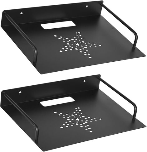 2 قطعة رف جهاز عرض عائم واي فاي راوتر جدار جبل الجرف العائم مركز الترفيه Bracke سبائك الألومنيوم العائمة للتلفزيون العلوي صندوق كابل صندوق الألعاب وحدة التحكم DVD الرف التلفزيون ملحق موسيقى بلوتوث in Kuwait