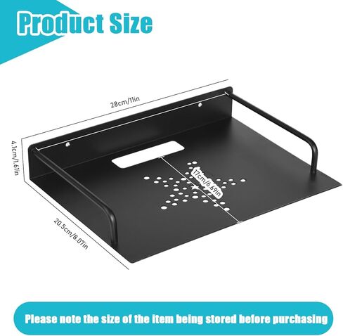 2 قطعة رف جهاز عرض عائم واي فاي راوتر جدار جبل الجرف العائم مركز الترفيه Bracke سبائك الألومنيوم العائمة للتلفزيون العلوي صندوق كابل صندوق الألعاب وحدة التحكم DVD الرف التلفزيون ملحق موسيقى بلوتوث in Kuwait