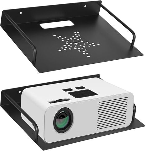 2 قطعة رف جهاز عرض عائم واي فاي راوتر جدار جبل الجرف العائم مركز الترفيه Bracke سبائك الألومنيوم العائمة للتلفزيون العلوي صندوق كابل صندوق الألعاب وحدة التحكم DVD الرف التلفزيون ملحق موسيقى بلوتوث in Kuwait