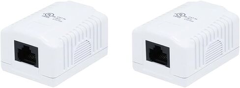 Monoprice Surface Mount Box Cat5e Single (107090), white in Saudi Arabia