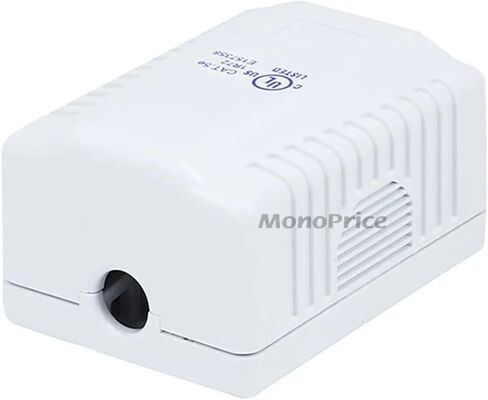 Monoprice Surface Mount Box Cat5e Single (107090), white in Saudi Arabia
