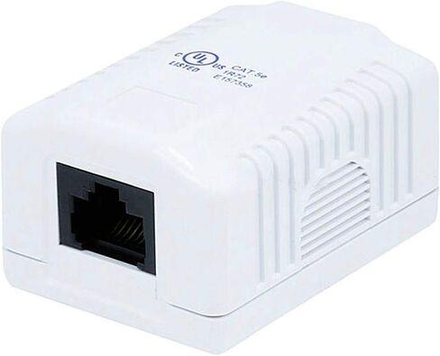 Monoprice Surface Mount Box Cat5e Single (107090), white in Saudi Arabia