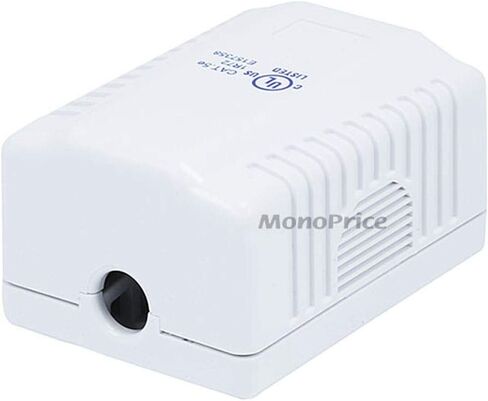 Monoprice Surface Mount Box Cat5e Single (107090), white in Saudi Arabia