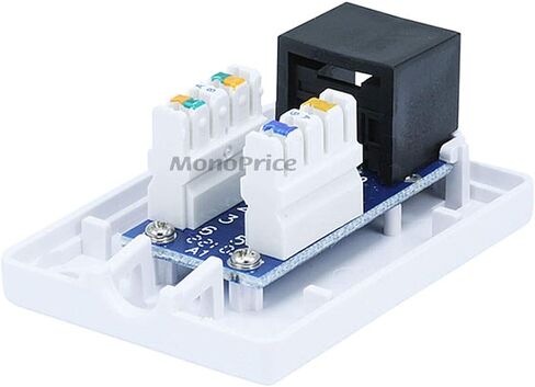 Monoprice Surface Mount Box Cat5e Single (107090), white in Saudi Arabia