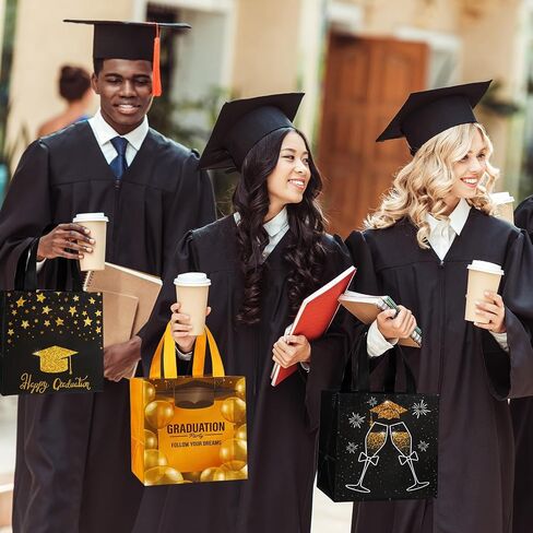 Kigeli 60 Pcs Graduation Gift Bags Reusable Class of 2024 Grad Gift Bags with Handles Non Woven Graduation Tote Bags for Graduation Party Supplies Kindergarten College High School Grad in Saudi Arabia