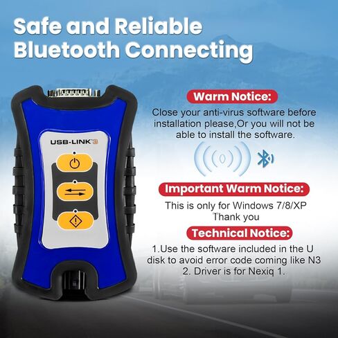 121052، إصدار USB Link 3 اللاسلكي مع معلومات الإصلاح وبرامج التشخيص، اتصال Bluetooth، متوافق مع Nexi-q (حقيبة الحمل متضمنة) in Kuwait