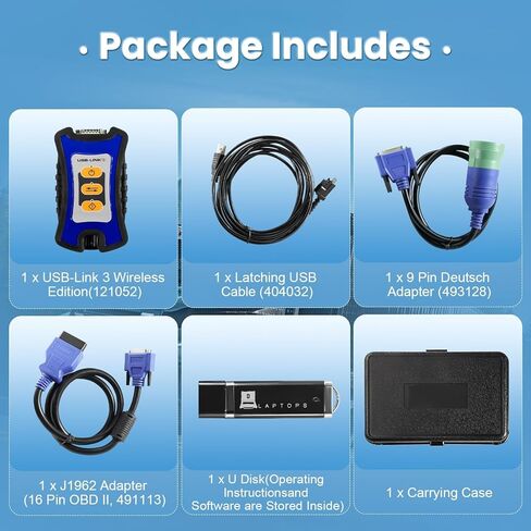 121052، إصدار USB Link 3 اللاسلكي مع معلومات الإصلاح وبرامج التشخيص، اتصال Bluetooth، متوافق مع Nexi-q (حقيبة الحمل متضمنة) in Kuwait