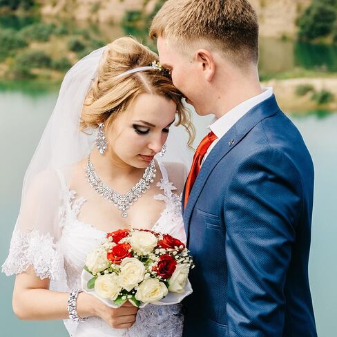 IRONBOX كريستال الزفاف مجموعة مجوهرات الزفاف للنساء الشظية حجر الراين الدمعة قلادة سوار استرخى أقراط مجوهرات الزفاف حزب لوصيفة العروس in Kuwait