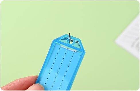 Key Tags 2.3 Inch Plastic Key Label Tags with Split Ring Transparent Covers Easy Open Write Change Paper Secure Sturdy for a Backpack, Fob, Mailbox, ID, USB Drive, Car Keys Pink 15pcs in Saudi Arabia