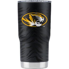 Gametime Sidekicks Missouri Tigers 20oz Black Tumbler - Officially Licensed, 18/8 Stainless Steel, Double-walled, Vacuum-insulated, UV LED Printed Logos, Sweatless, Stays Hot/Cold - Full Wrap