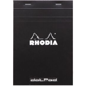 Rhodia Head Stapled Pad, No16 A5, Dot - Black