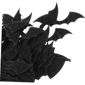 KONTONTY 50pcs Decor Craft Bat Wing Cloth Bat Wing Party Favor Party Supply Bat Wing Clothes Material Mini Bat Wing for DIY Bat Wing Crafts DIY Bat Wing Halloween Vampire Non-Woven Fabric
