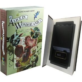 Real Paper Book Locking Booksafe with Combination Combo Dictionary Secret Hidden Safe (Combo/Alice in Wonderland)