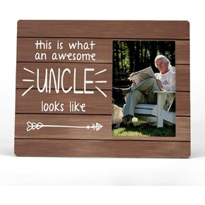 He is What An Awesome Uncle Looks Like Picture Photo Frame,Best Uncle Gifts Picture Frame,Uncle Father's Day Birthday Christmas Gifts,Uncle Gifts from Niece Nephew(4x6 Inch Photo)