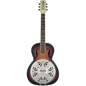 Gretsch G9220 6-String Resonator Electric Guitar with Bobtail Round Neck with Gretsch Ampli-Sonic Diaphragm Resonator Cone (Right-Handed, 2-Color Sunburst)