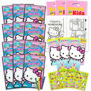 Hello Kitty Ultimate Party Favors Packs Bundle -- 12 Sets with Stickers, Coloring Books and Crayons (Party Supplies)