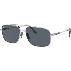 Ray-Ban Michael titanium RB8096 Pillow Sunglasses for Men for Women + BUNDLE With Designer iWear Complimentary Eyewear Kit
