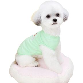 Summer Dog Shirt Heart Print Pet Shirt Soft Breathable Dog Cotton T Shirt for Small Medium Pet