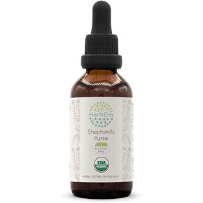 Shepherd's Purse B60 USDA Organic Tincture | Alcohol-Free Extract, High-Potency Herbal Drops | Certified Organic Shepherd's Purse (Capsella Bursa-pastoris) Dried Herb (2 oz)