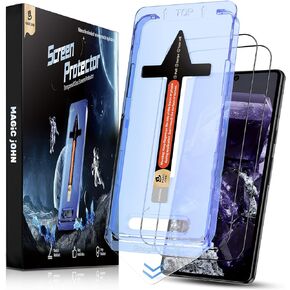 MAGIC JOHN 2 Pack for Google Pixel 8 Tempered Glass Screen Protector, Auto Dust-Elimination, Bubble Free, HD Clear, Easy Installation
