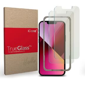 iCarez Matte Privacy Tempered Glass Screen Protector for iPhone 14 6.1-Inches 2022 [2-Pack] Tray Installation (Case Friendly) Easy Apply Anti Spy