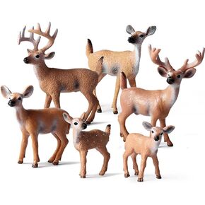 Grizzly Bear Toys Figurines, Plastic Forset Animals Bear Figures for Kids, Realistic Woodland Creature Party Supplies Cake Toppers, Pack of 3