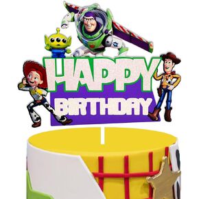 Toy Inspired Stroy Cake Topper Cartoon Story Cake Decorations,Toy Storry Birthday Cake Topper for Kids Story Theme Birthday Party Decoration in Saudi Arabia