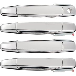 Exterior Door Handle 4PCS Black | Replacement for 2007-2013 Chevy Silverado Suburban Tahoe Avalanche GMC Sierra Yukon Cadillac Escalade |