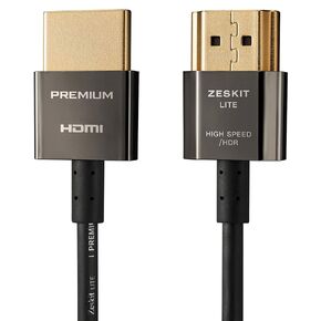 Zeskit Lite 4K Premium HDMI 2.0b High Speed with Ethernet 5ft Ultra Thin, 18Gbps 4K60 ARC HDR HDCP 2.2 2.3 Compatible with Dolby Vision Apple TV 4K Roku Sony LG Samsung Vizio Xbox PS4 PS5 Switch