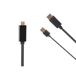 Monoprice HDMI to DisplayPort 1.2a Cable - 4K@60Hz, 21.6Gbps, Directional, to Use with Blu-ray Disc Players, Video Game Consoles, Apple TV, Laptops, Computer, and More, 6 Feet, Black