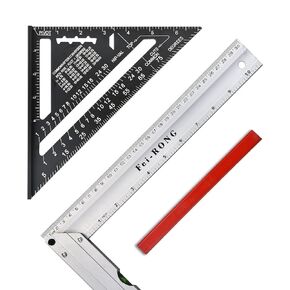 Triangle Ruler Square Folding Aluminium Frame Construction Tools Combination 48 Inches Carpentry Squares in Framing Roofing Stair Work Woodworking Movable Right Angle 90°45 Degree Angle Ruler in Saudi Arabia