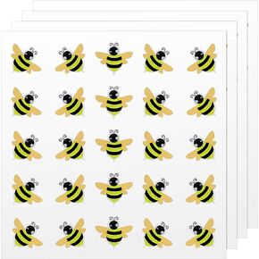 4 Sheets 100 Pcs Glitter 3D Bee Design Stickers Summer Honey Bee Dimensional Sticker Self-Adhesive PVC Waterproof Tiny Bee Decals Cute Embellishment for DIY Craft Decoration Card Scrapbooking Ornament