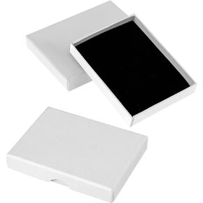 2Pcs Small Jewelry Gift Box Fancy Earrings Necklace Bracelet Boxes Kraft Empty Jewellery Boxes Cardboard Gift Boxes Decorative Box with Lids Portable Square Pendant Storage Case, 3.54*2.75*0.61 Inch in Saudi Arabia