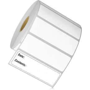 OfficeSmart Labels ZR1300100-3 x 1 Inch Removable Direct Thermal Labels/Compatible with Zebra Printers (4 Rolls, White, 1375 Labels Per Roll, 1 inch Core)
