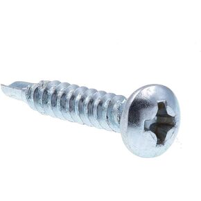 Prime-Line 9029449 Sheet Metal Screw, Self-Drilling, Pan Head Phillips, #6 X 3/4 in, Zinc Plated Steel, Pack of 100